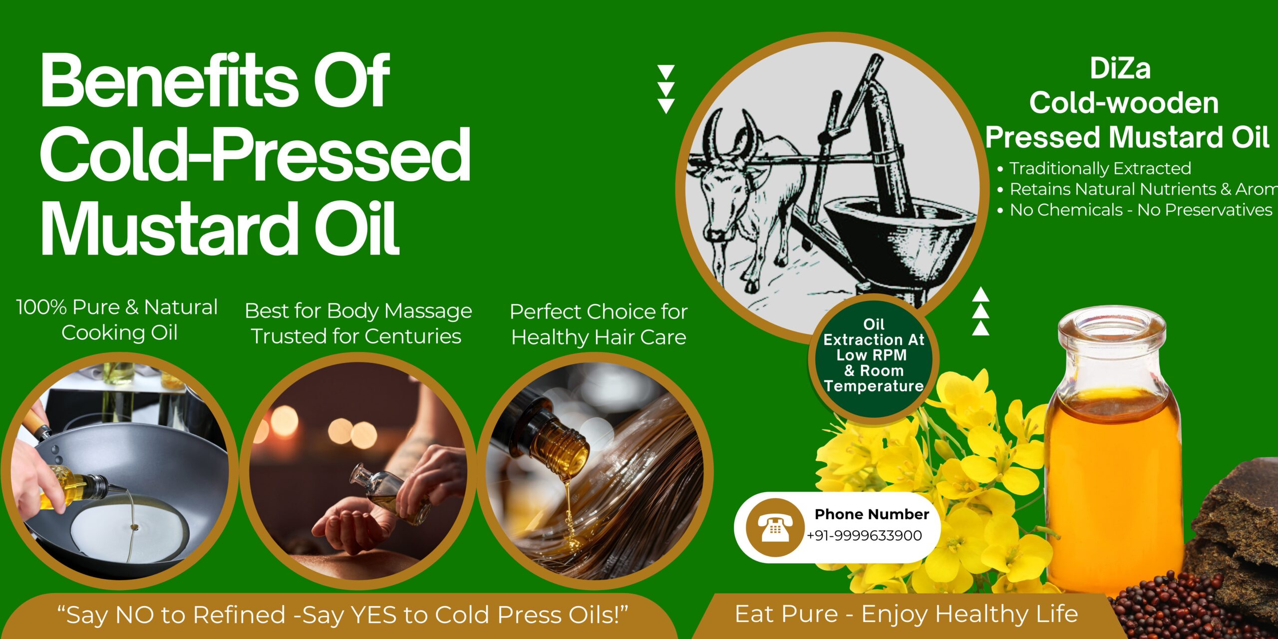 Cold-Pressed Mustard Oil | Traditional Extraction Process (Kohlu)